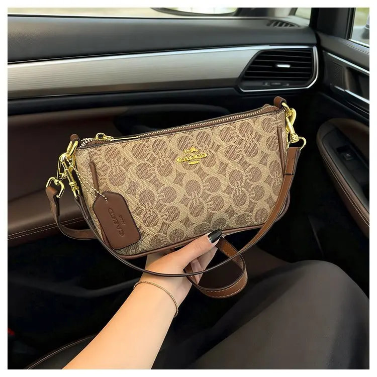 Elegant Shopper Diaper Bag Women's Luxury Leather Tote Vintage Crossbody Bag Minimalist Designer Large Capacity Chic