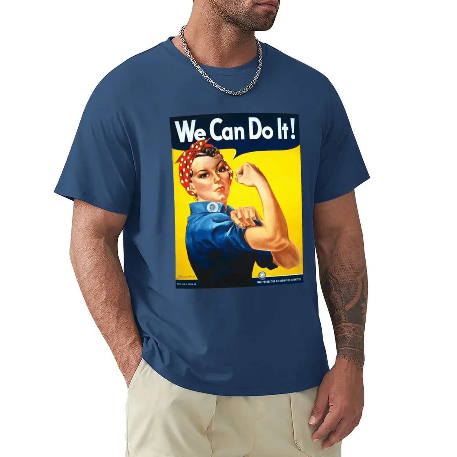 We Can Do It Rosie the Riveter Original Vintage Print T-Shirt customs design your own anime men t shirts