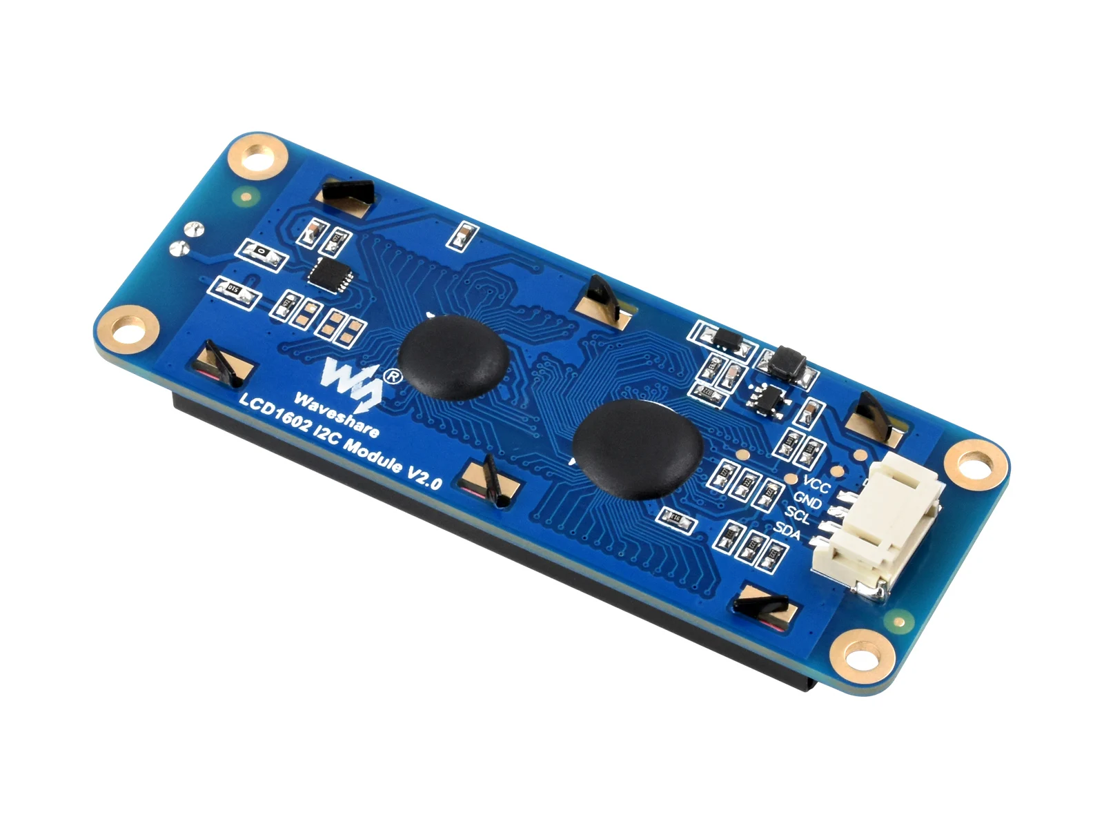 LCD1602 I2C Module (Blue) Waveshare Options for Three Colors 32 Characters LCD 3.3V/5V Backlight Adjustable