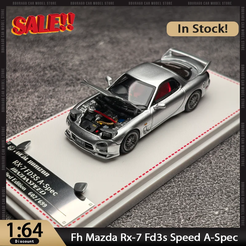 

New In Stock Fh 1:64 Mazda Rx-7 Fd3s Mazda Speed A-Spec Version Alloy Diecast Model Alloy Collection Diecast Ornament Custom Toy