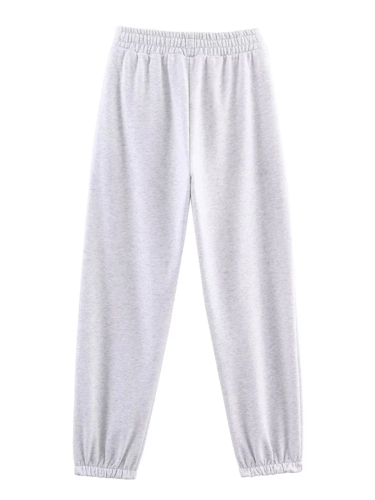 เสื้อสเวตเชิ้ตลายพิมพ์ทรงกลมสวมใส่สบายสำหรับผู้หญิง ฤดูใบไม้ผลิ 2026 กางเกงขายาวทรงหลวมลำลอง เหมาะสำหรับใส่ไปทำงาน เอวทรงสลิม