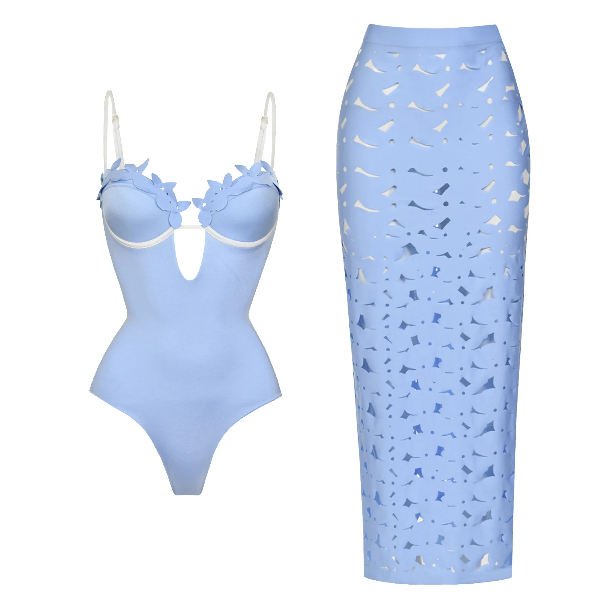 2026 High Quality One Piece Swimsuit Floral Ruffle Printed Push Up Women Bikini Set Swimwear Slimming Bathing Suit Beach Wear