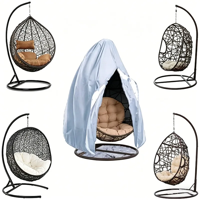 All Weathers Outdoor Hanging Swing Chair Covers Eggs Chair Protective Covers for Garden Furniture Outdoor Swing Chair Covers