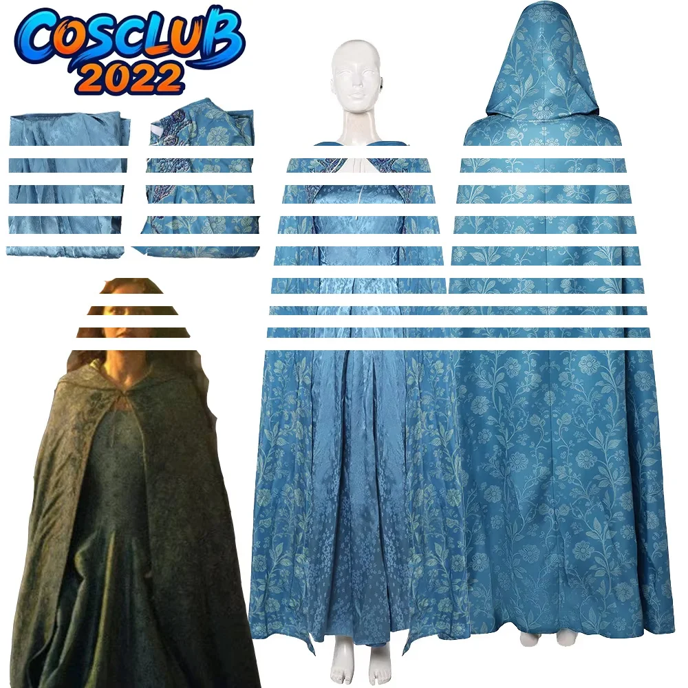 

Disguise Alicent Cosplay Dress Cloak Women Costume 2026 TV Dragon Roleplay Clothing Disfraz Outfits Halloween Carnival Blue Suit