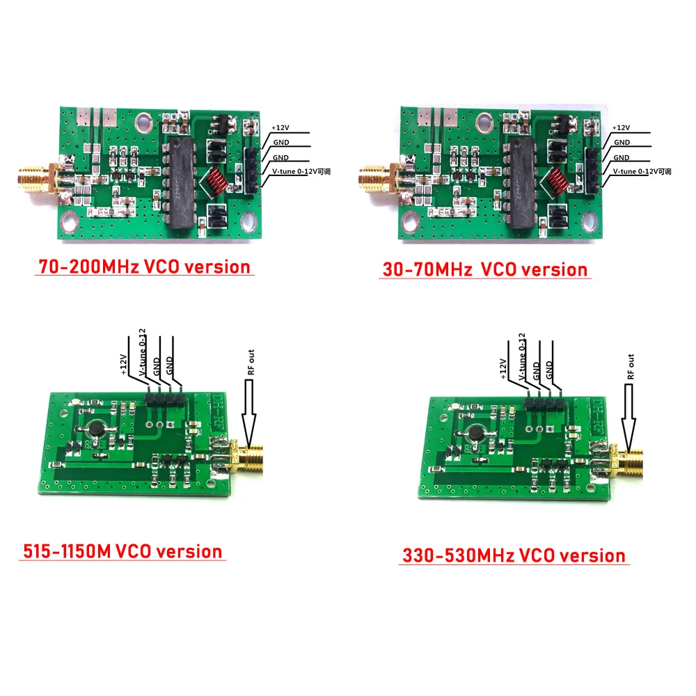 DYKB 30-1150MHz VCO Voltage controlled oscillator RF Signal Source Generator FOR Ham Radio Amplifier measurement, antenna