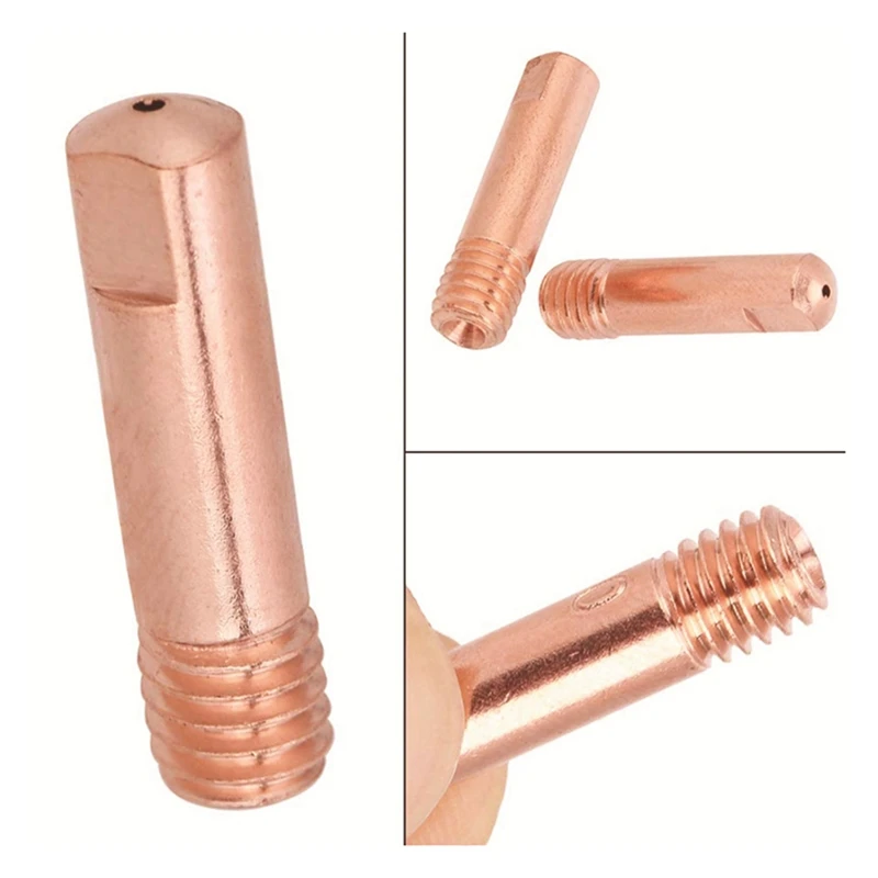 Panas! 15AK Nozzle kontak MIG Gas berpelindung, aksesori las pelindung Gas 0.9 25 buah