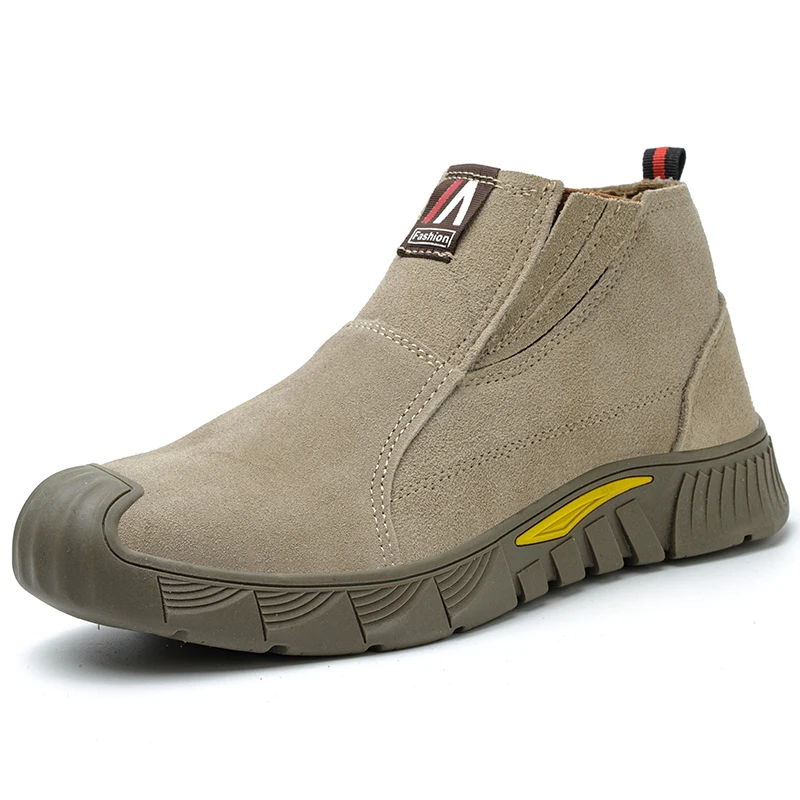 Summer Steel Toe Work Shoes Men's Women's High Top Lightweight Anti Crush And Piercing Steel Plate Wear Resistant Breathable