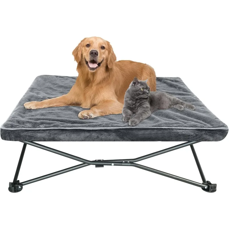 

Outdoor Dog Bed - Portable, Elevated Camping Dog Cot for Indoor, Courtyard & Travel, Breathable Textilene Mesh