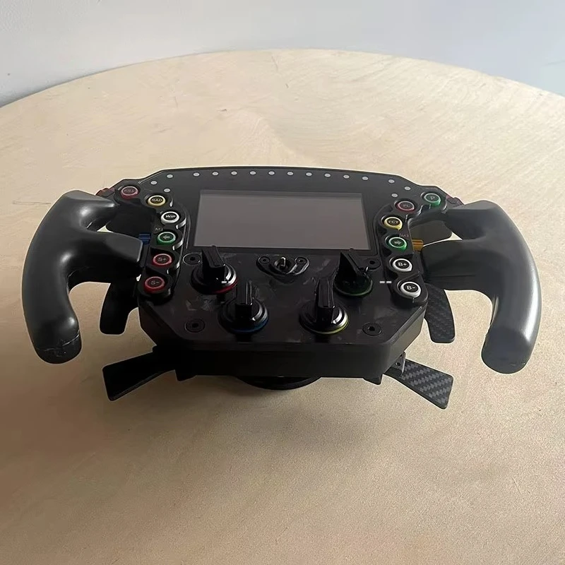 Compact Sim Racing Steering Wheel for Home Racing Simulator Cockpit Sturdy Quick Release Compatible with Multiple Wheel Bases