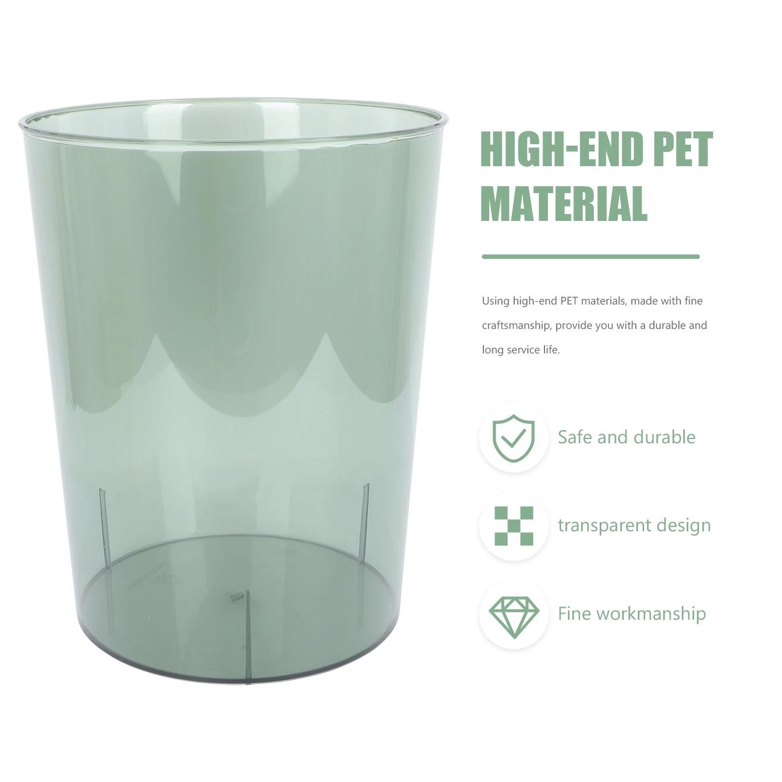 

Circular Trash Can Waste Paper Basket Rubbish Storage Bin Home Office Bathroom Bedroom Use Household Container Practical