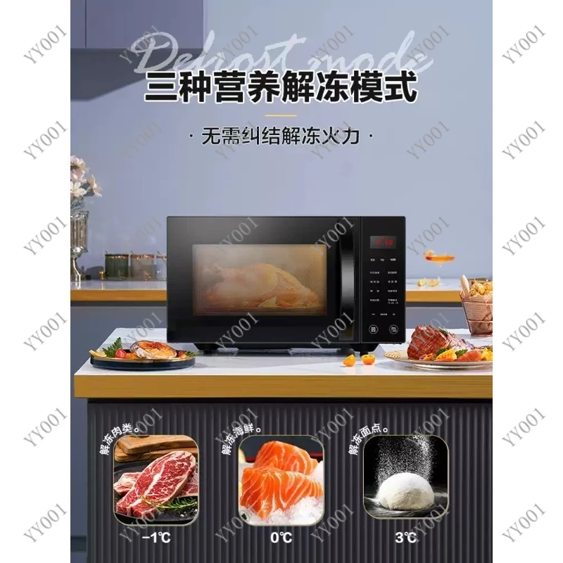 220V Stainless Steel Microwave Oven 3-in-1 Bake Steam Multifunctional Home Kitchen Appliance