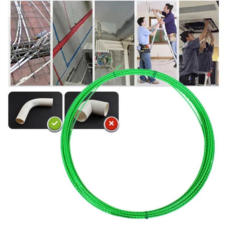 3 Stranded Wires POM Fiber Optic Cable Puller 5/10/15/20/25/30m Fish Tape Cable Wire Puller Lead Device Construction Hand Tools