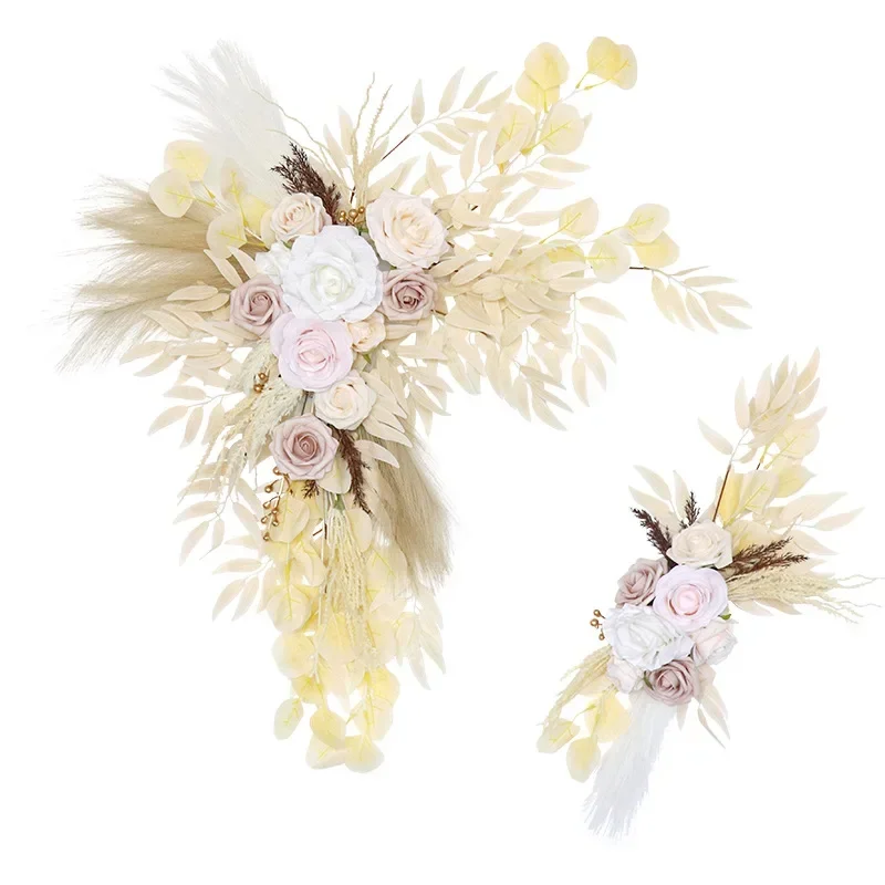 Western style Wedding Arch Flower Decor Wedding Engagement Stage Decor Wedding Simulation Floral Festive Party Hanging Ornament