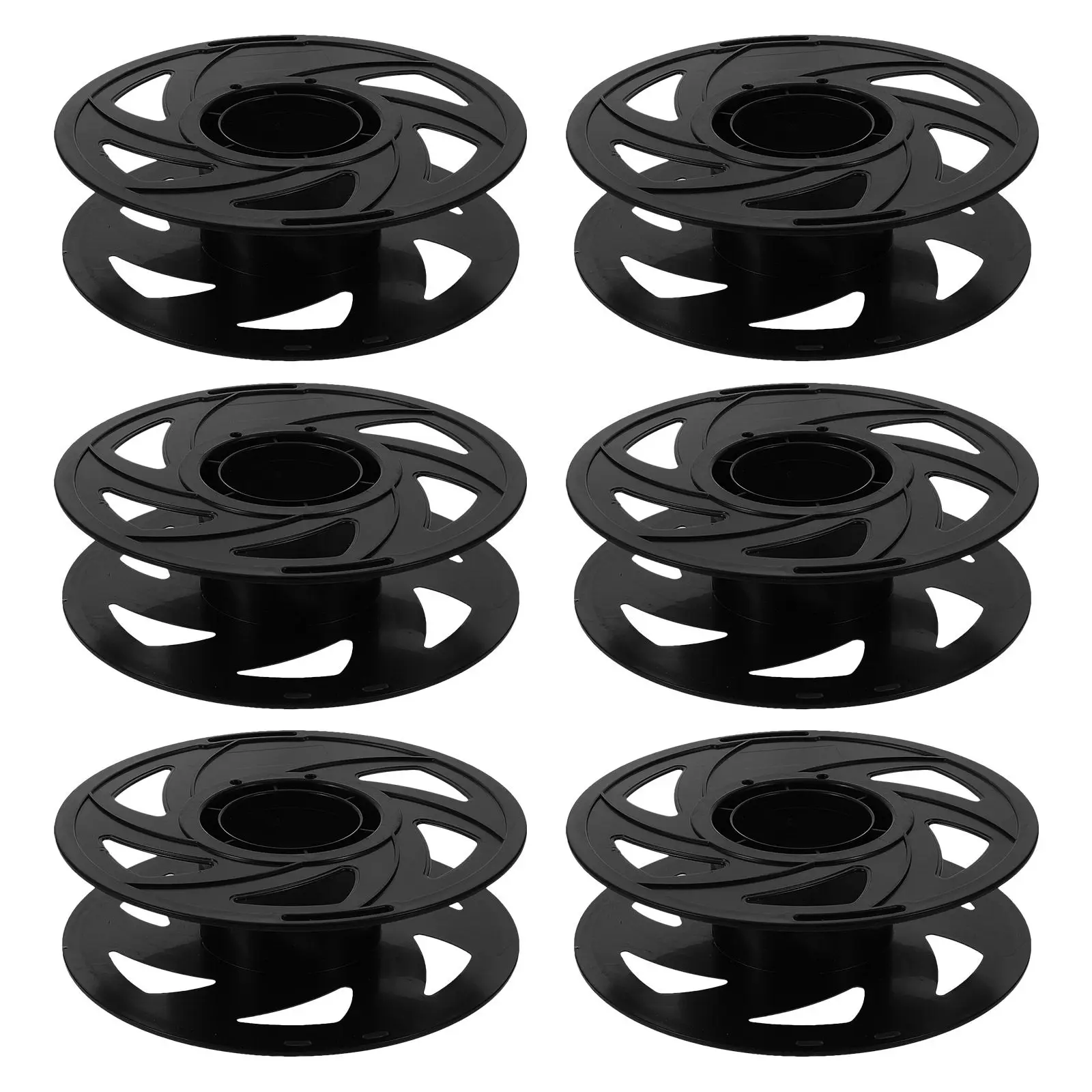 6PCS Reusable Filament Spool Empty 3D Printer Filament Storage Spool Plastic Reel Holder for Storage Winding Reels Cords