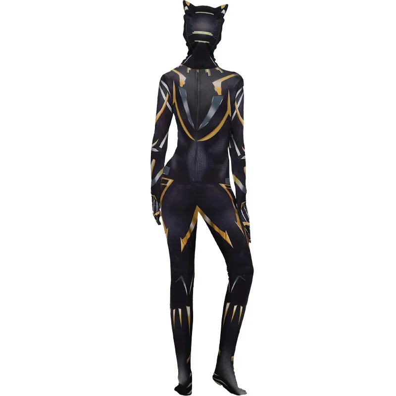 Halloween Animation Costume Cosplay Women Adult Party Kids Black Panther 2 Clothes Suit Superhero Children Sheng Costume Gift