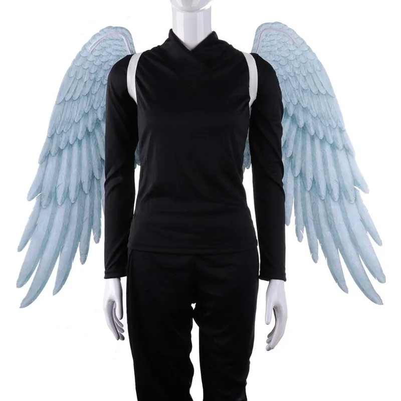 Abbigliamento donna ali d'angelo carnevale Halloween Ball Party Cosplay Extra Large Black White Wings Costume Prop 5 colori scegli nuovo