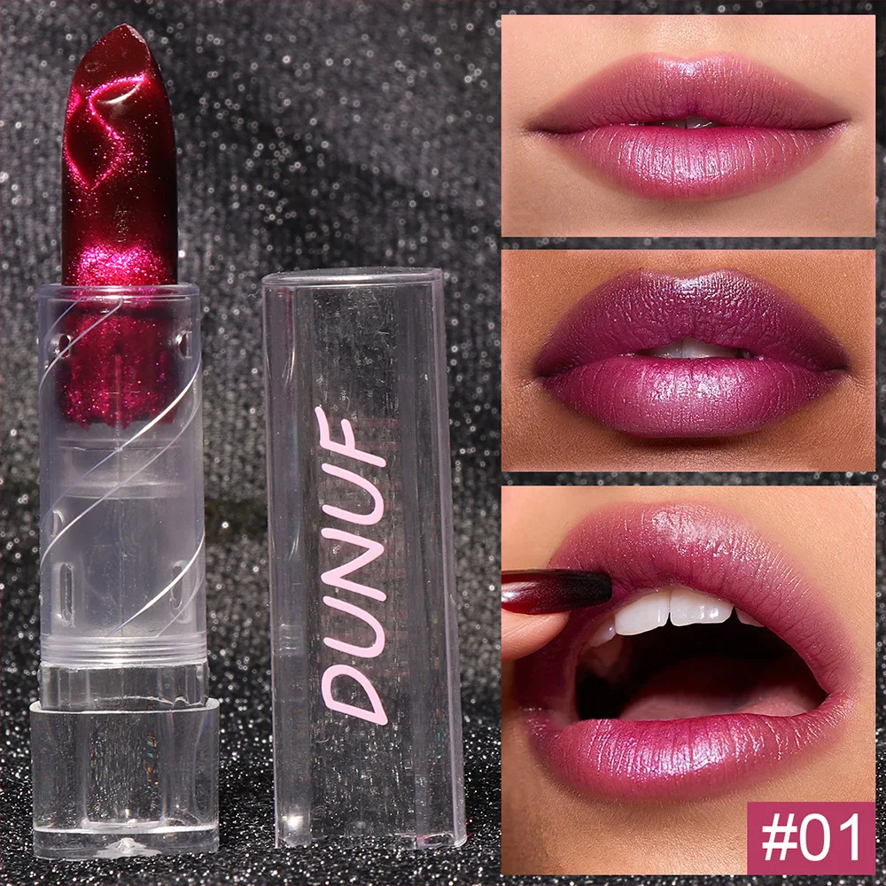 

3 Colors Cat Eye Warm Moisturizing Lipstick Thousand People Thousand Colors Fine Glitter Non-stick Cup Lipstick Shiny Lip Gloss