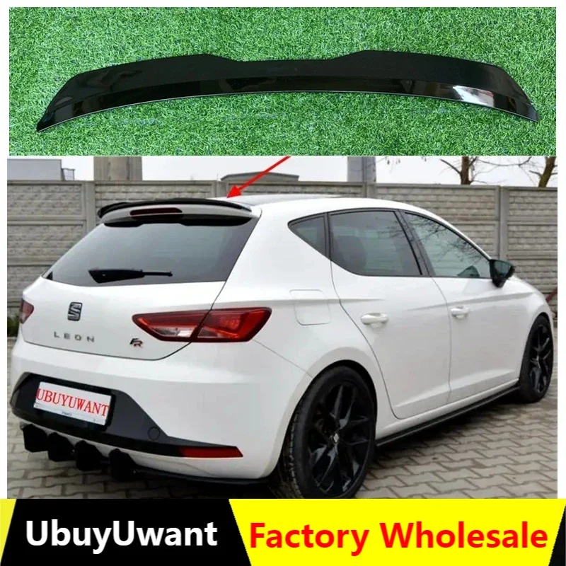 Car Spoiler For Seat LEON 2000-2020 3Door/5Doors 1P MK2 5F ABS Plastic Black Hatchback SUV Roof Rear Wing Body Kit Accessories