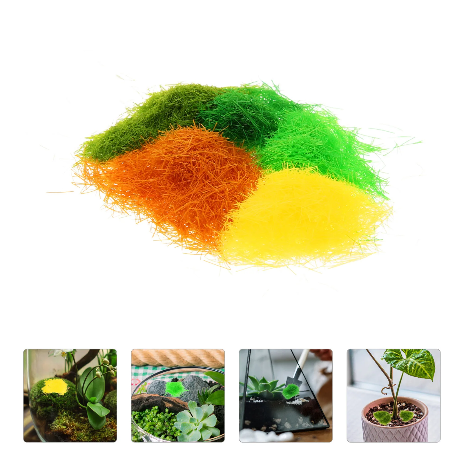 

5pcs Decorative Artificial For Diy Crafts Fake Plant Decor Wall Ornament Indoor Outdoor Reindeer Moss Simulation Moss Terrarium