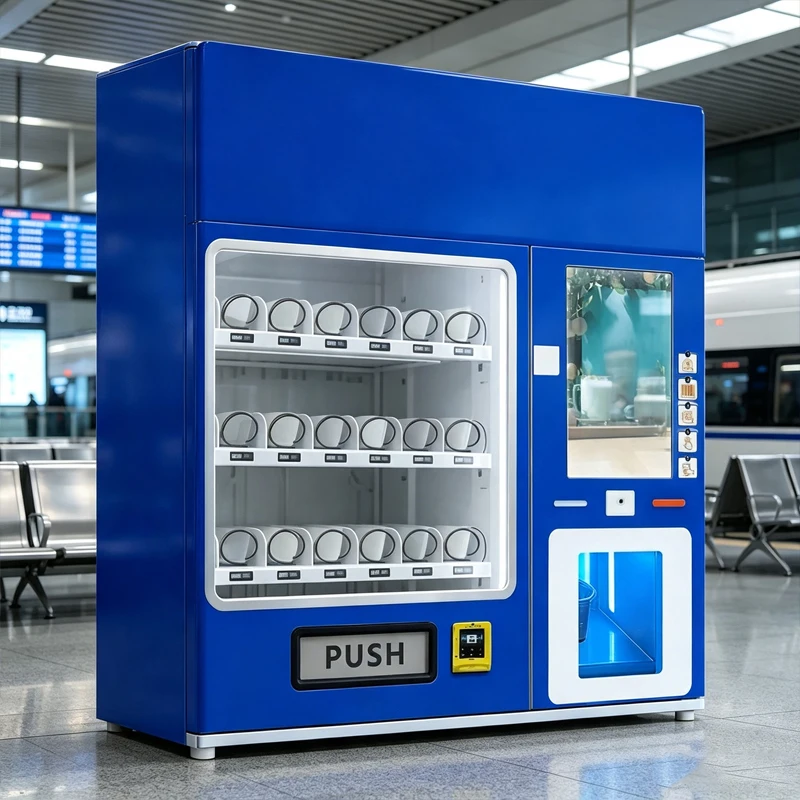 Commercial Self Service Smoothie Machine Touch Screen Juice Maker Cold Drink Dispenser 3 Layer Cooling Cabinet For Cafe Store