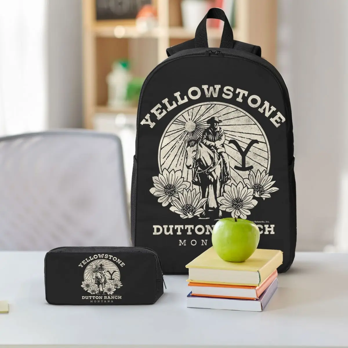 Yellowstone Dutton Ranch Backpack Boys Girls BookBag School Bag Shoulder Bags 3ps Insulated Lunch Bag Pencil Case