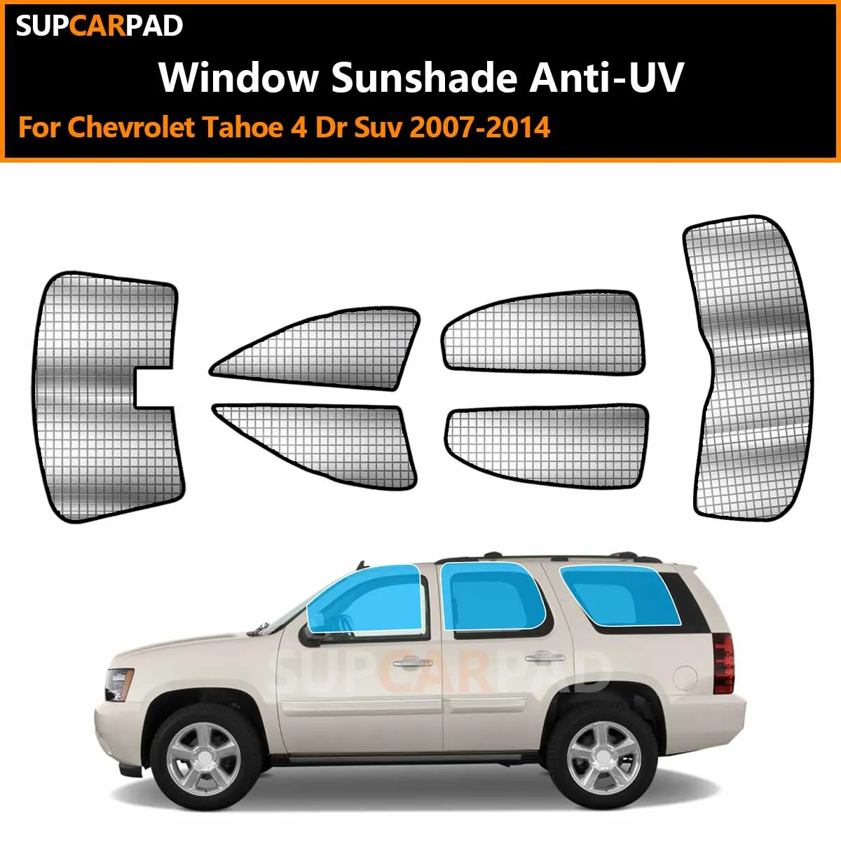 

For Chevrolet Tahoe 4 Dr Suv 2007-2014 Custom Car Window Sunshade Anti-UV Car Sun Window Visors Sunshade Covers Accessories