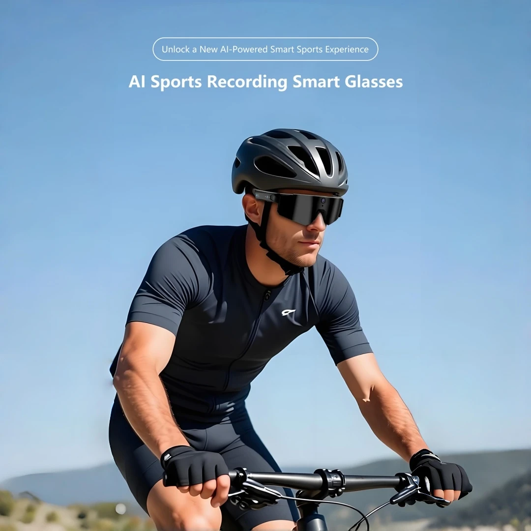 2026 4K 8MP Smart AI Sports Glasses for Men and Women, with HD Camera, Outdoor Cycling, Bluetooth WiFi, Sunglasses