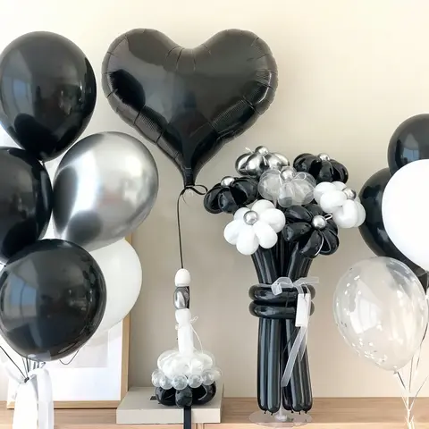 रिबन धनुष के साथ काले और गुलाबी गुब्बारे का सेट, जन्मदिन की पार्टी, शावर, सालगिरह का प्रस्ताव, शादी की सजावट, गुब्बारे, फोटो प्रॉप्स 8 best sales एक साल की जन्मदिन वाली लड़की - №3