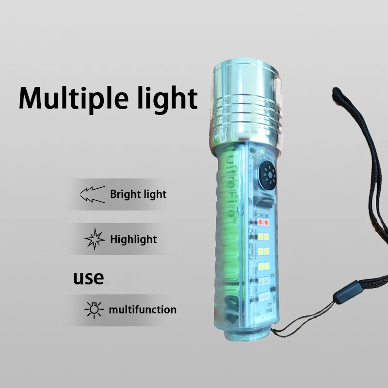 520A Mini Flashlight LED High Power Outdoor Flashlights Lithium Battery Camping USB Charger Portable Self Defense Torch Light