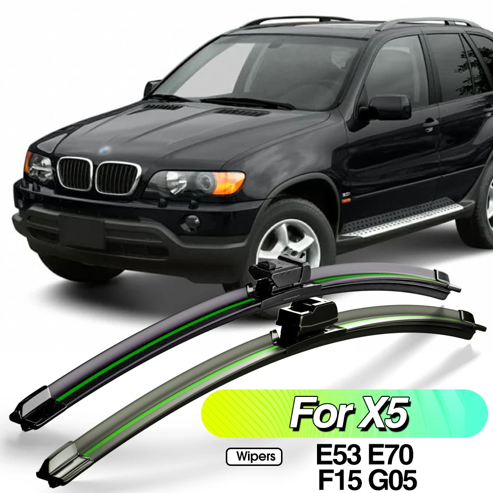 

For BMW X5 E53 E70 F15 G05 2000-2023 2pcs Front Windshield Wiper Blades Windscreen Window Accessories 2010 2014 2015 2016 2020