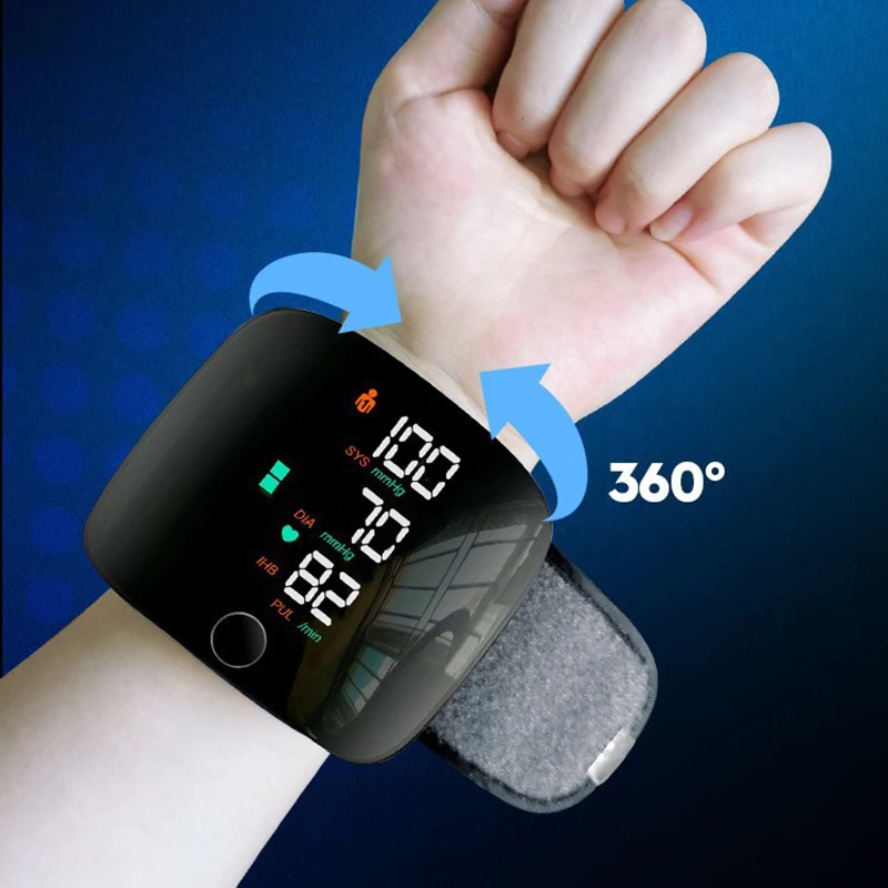 

Wrist voice charging blood pressure monitor, multifunctional blood pressure monitor, heart rate monitor, LED large screen blood