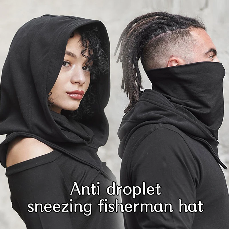 

Unisex Halloween Vampire Assassin Cloak Costume Medieval Mask Hat Cosplay Renaissance Hooded Black Gothic Stage Show Accessories