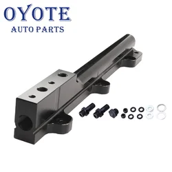 OYOTE High Volume Fuel Rail Fits Honda Civic 1996-2000 D16Y7 D16Y8 Red/Black