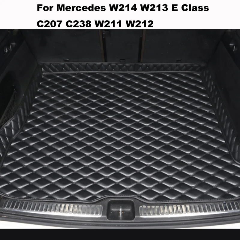 高品質人工皮革製メルセデスw214-w213-eクラスc207-c238-w211-w212用カーゴマット、カーアクセサリーカーペット