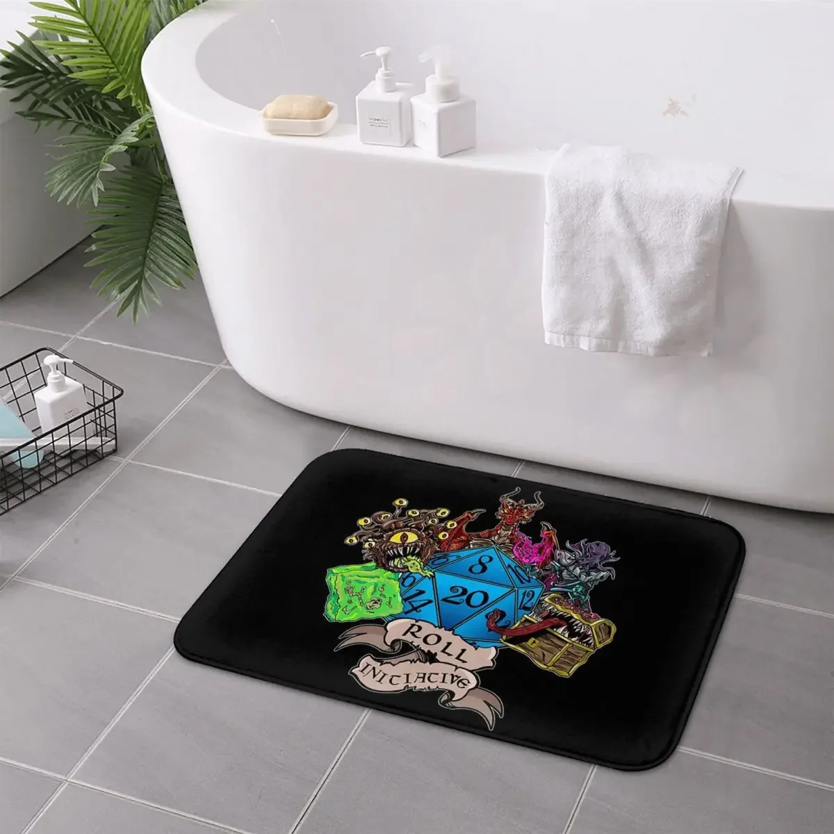 Roll Initiative Dungeon And Dragon Anti-slip Doormat Floor Mat Antiwear Carpet Rug for Kitchen Entrance Living room Footpad Mats