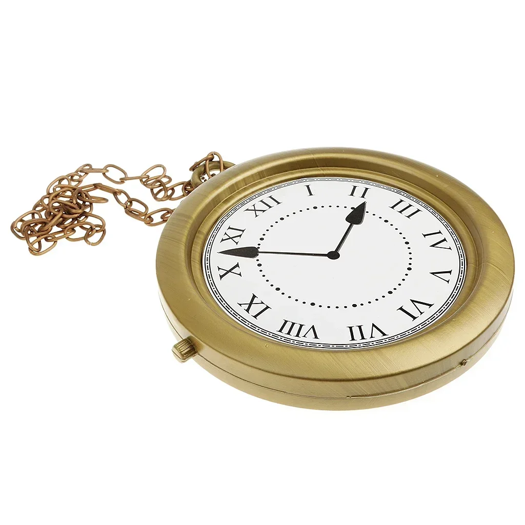 جديد Csv Erp سفينة أليس في بلاد العجائب السيد أرنب ساعة الجيب البرونزية ساعة الحائط تأثيري الدعائم لعب الأدوار اكسسوارات Disfraz