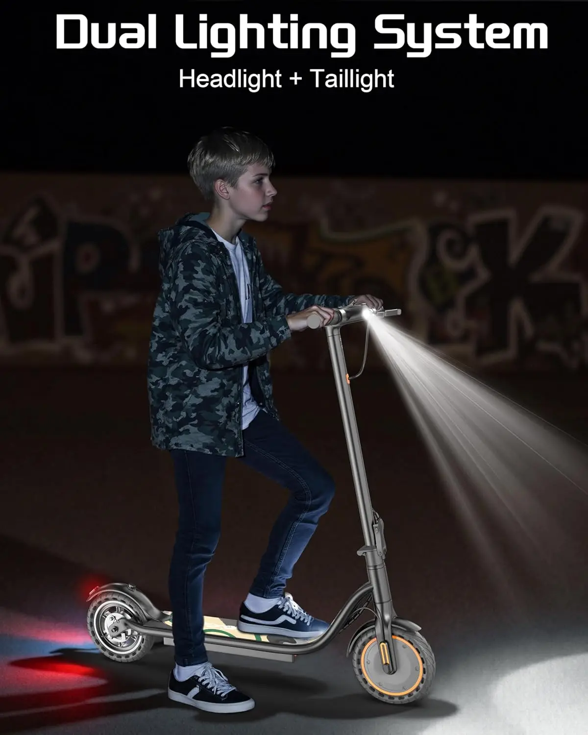 Sigravy Electric Scooter for Kids,Teens,Teenager, Students, Foldable Commuter E Scooter for Teens, 350W Motor, 19 MPH, Up to 26 Miles Range, 8.5" Solid Tires, Cruise Control, 19MPH Max Speed, LED Display,APP Control view 5