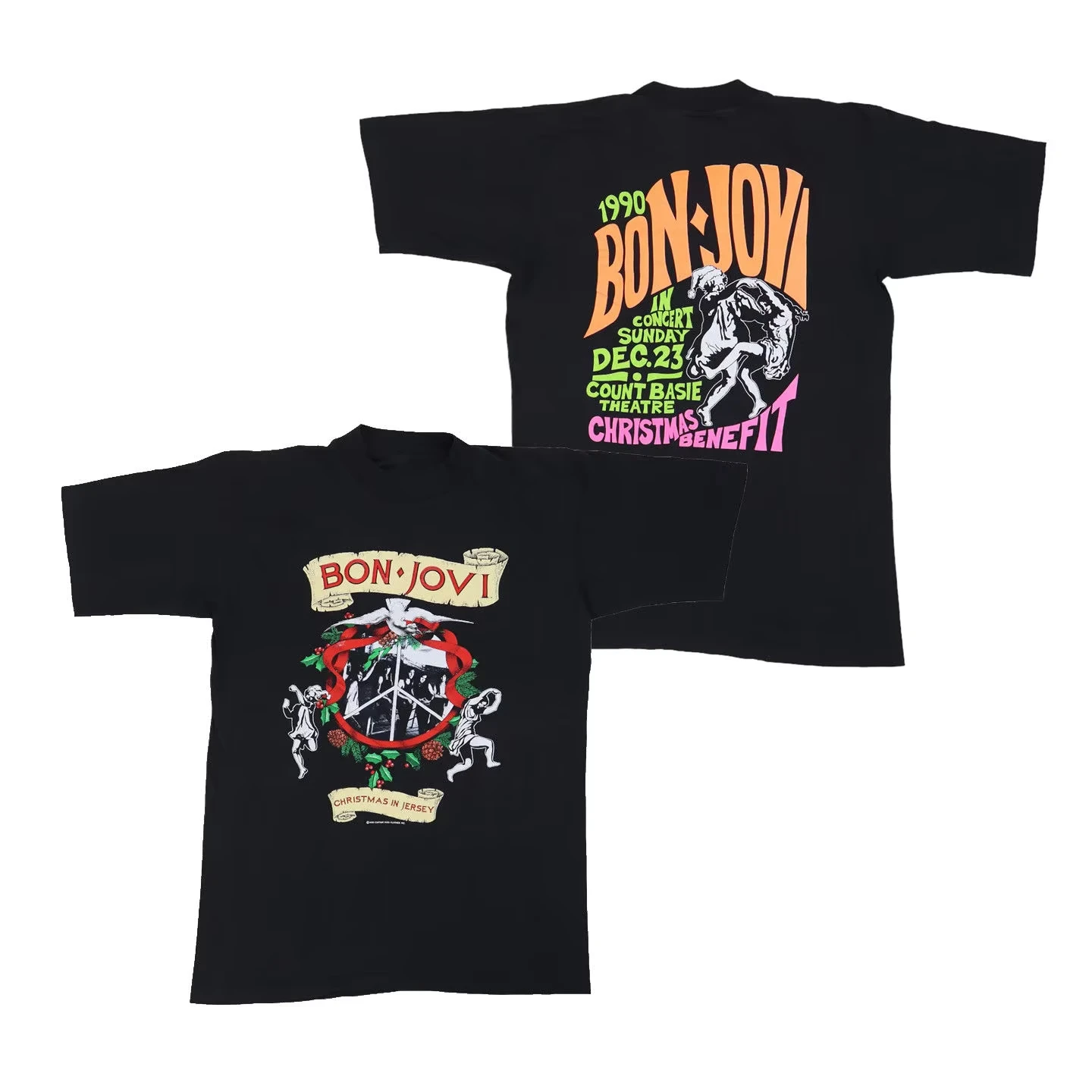 تي شيرت زلق عندما رطب بعناية زلق ألبوم روك بون جوفي روك تي شيرت طبقة أساسية من القطن الخالص للرجال والنساء