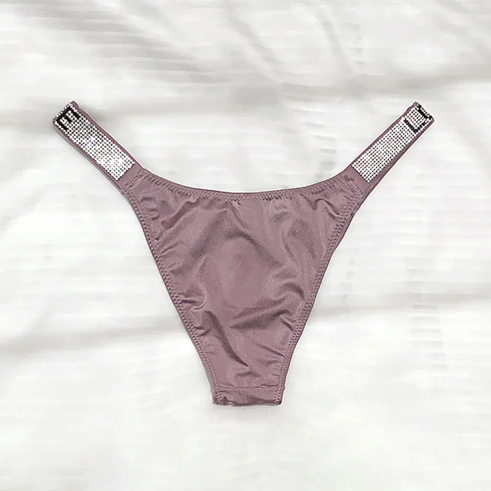 Comfy Fashion Daily Women Thongs Underwear Slips Elastic Soft Female-Sexy Solid Flower G-string T-back Underpants