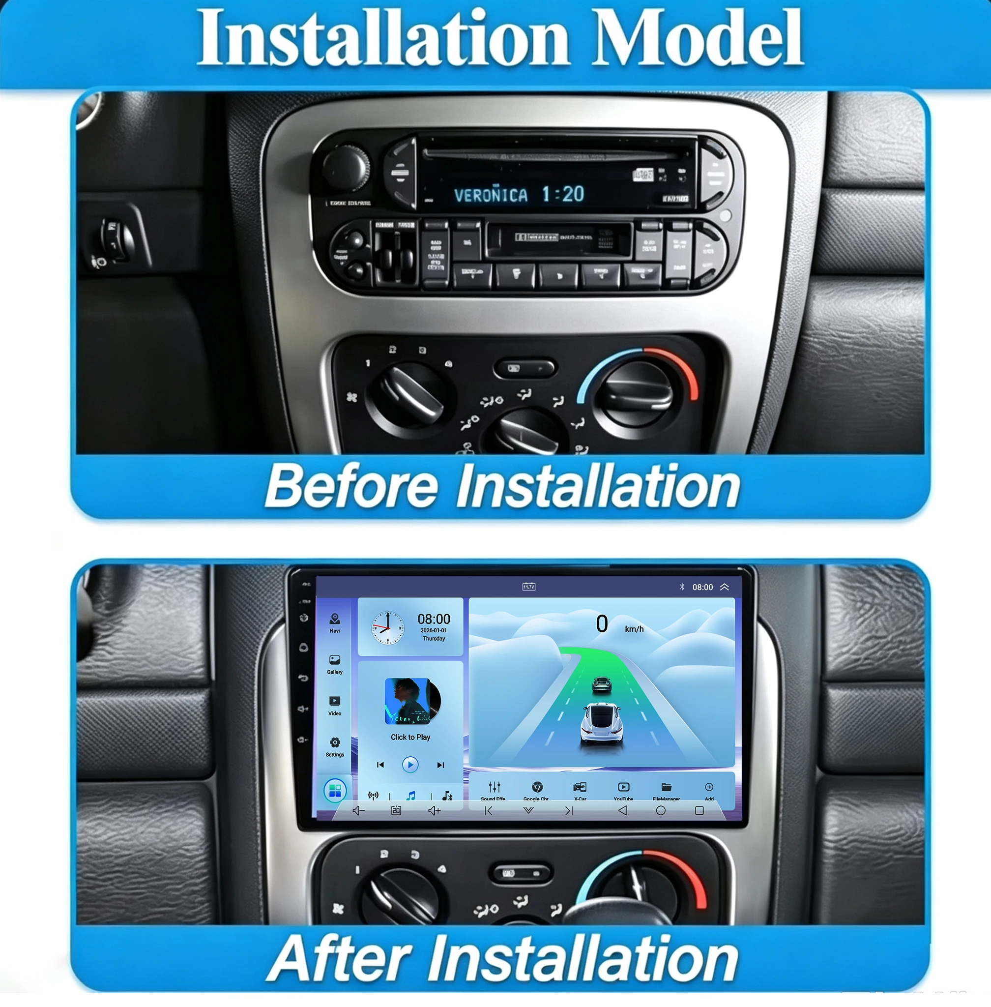 Android 16 Car For JEEP LIBERTY CHEROKEE 2001 2002 2003 2004 2005 2006 2007 Car Radio GPS Multimedia Player Stereo Touch Screen