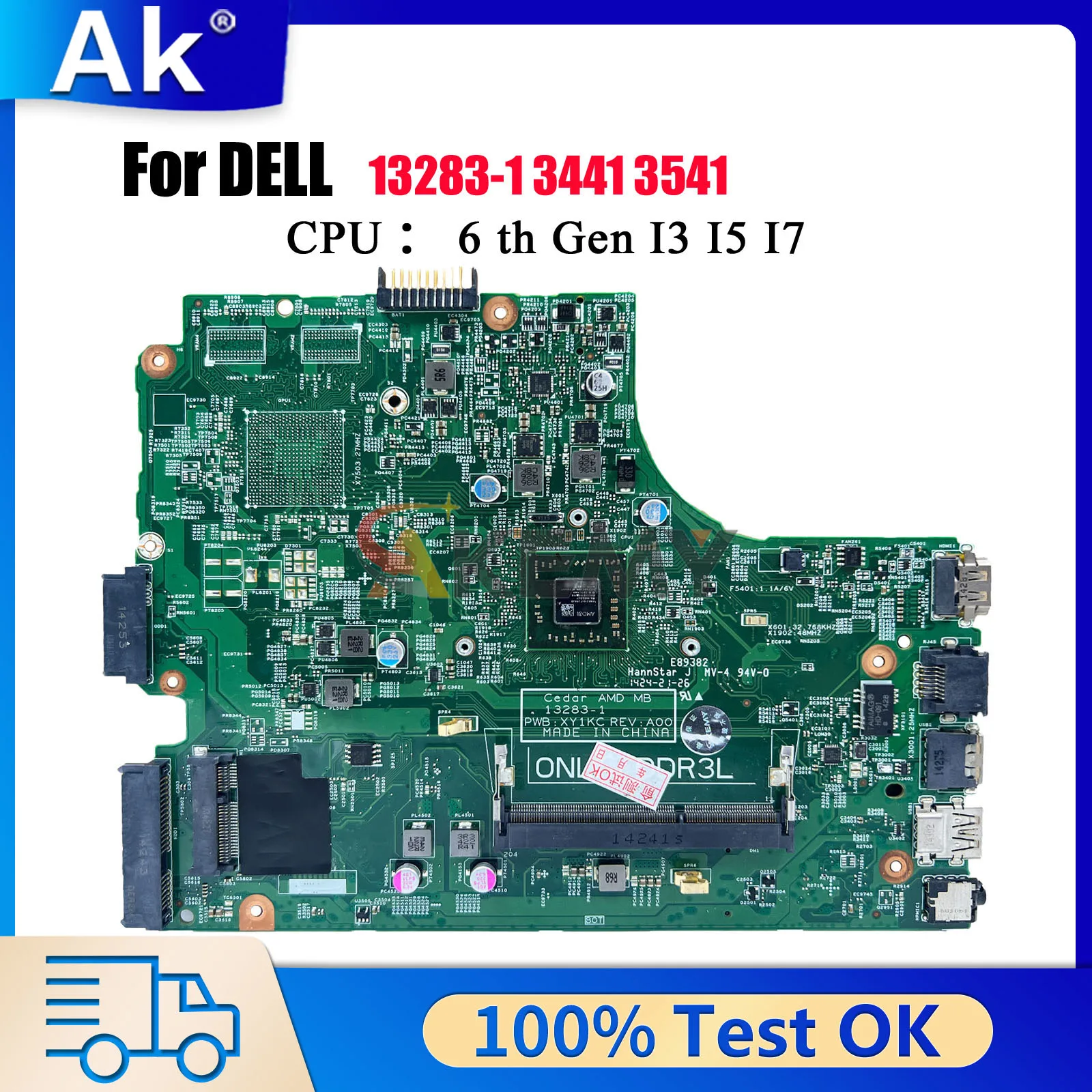 

Материнская плата для ноутбука DELL Inspiron 3541 3441 3442 3542 13283-1 216-0841084 0M3RN1 0N7GMF протестирована нормально