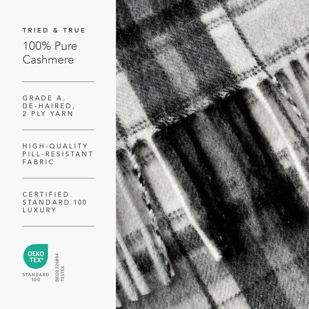 وشاح من الكشمير الخالص بنسبة 100% للنساء - دفء وأناقة شتوية فاخرة #5