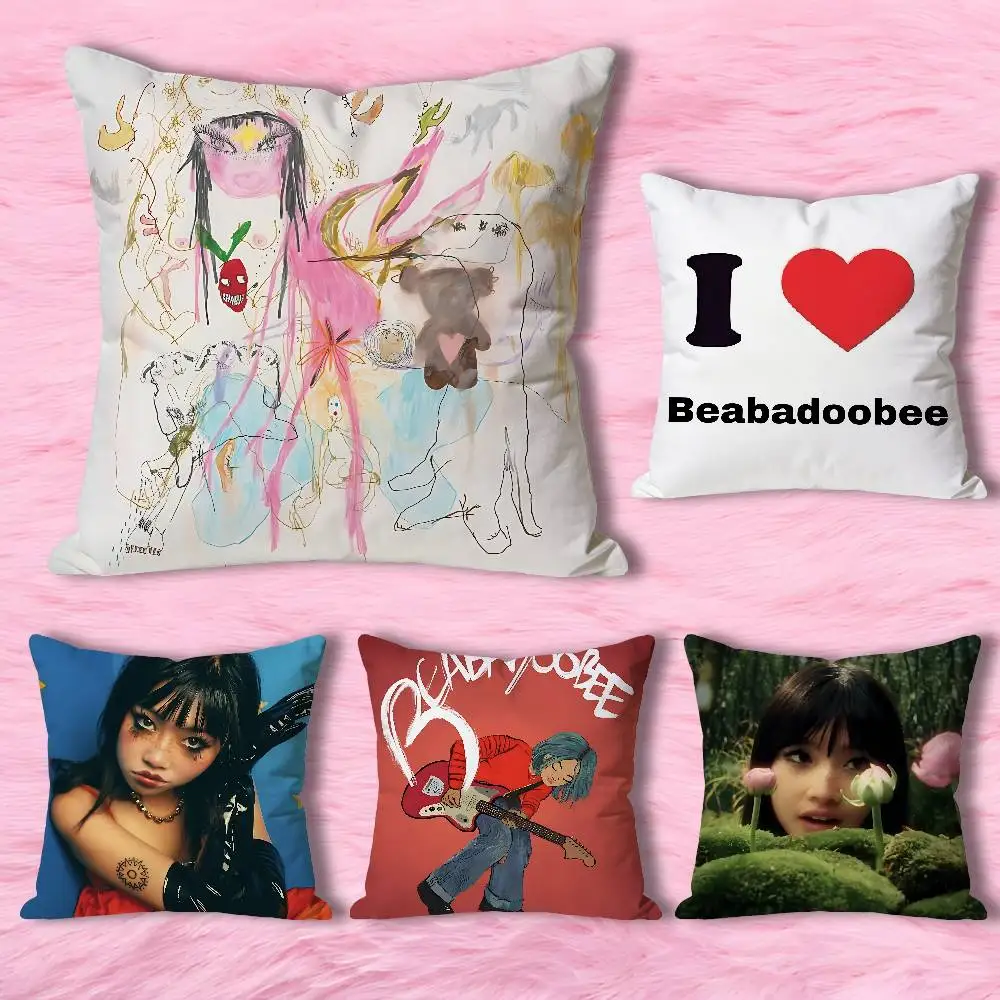 

B-Beabadoobee-S Beatopia Various Sizes Square Pillow Case For Car Home Bedchamber Decor Custom Valentine gift