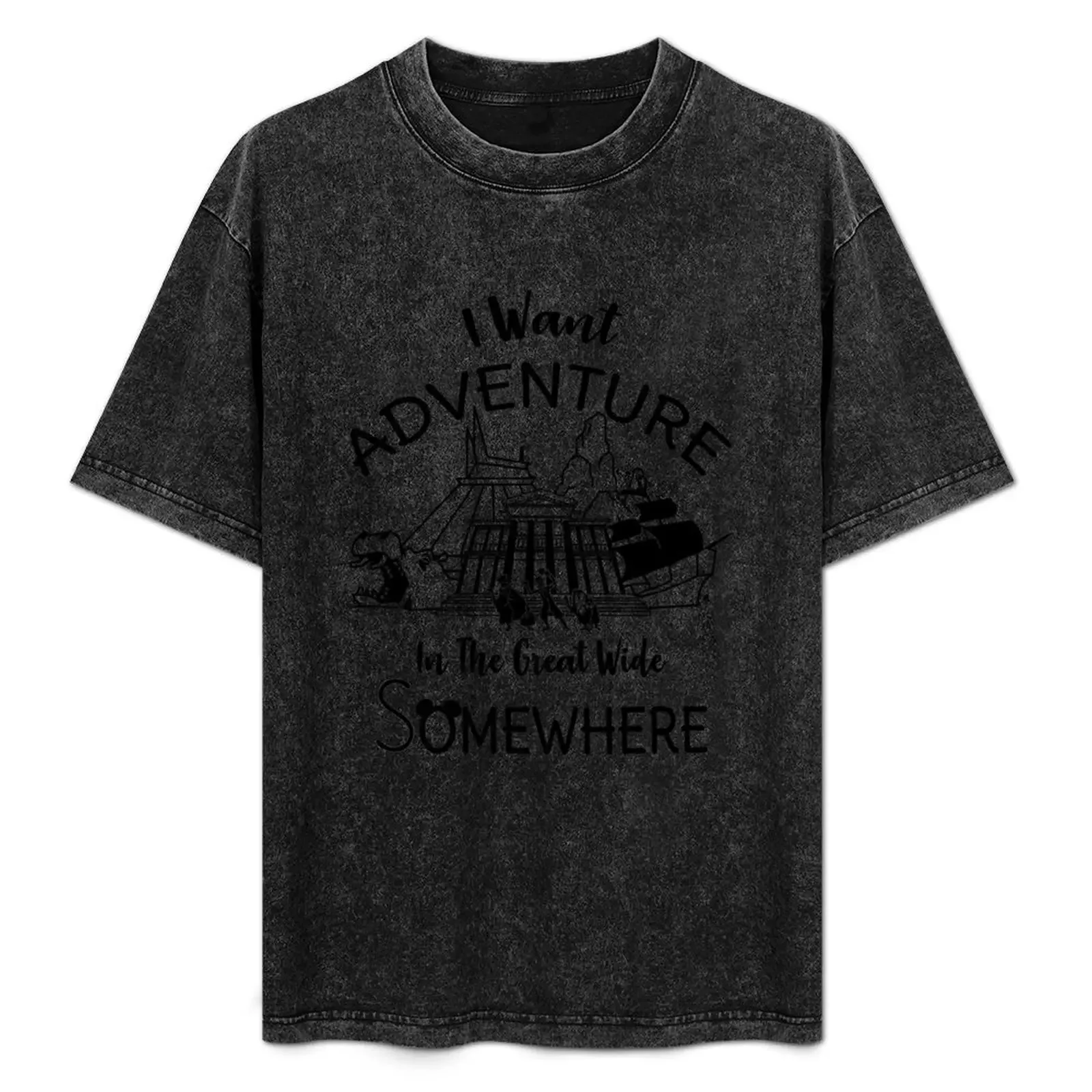 

Футболка I Want Adventure in the Great Wide Somewhere, рабочая, с короткими рукавами, в стиле utility.