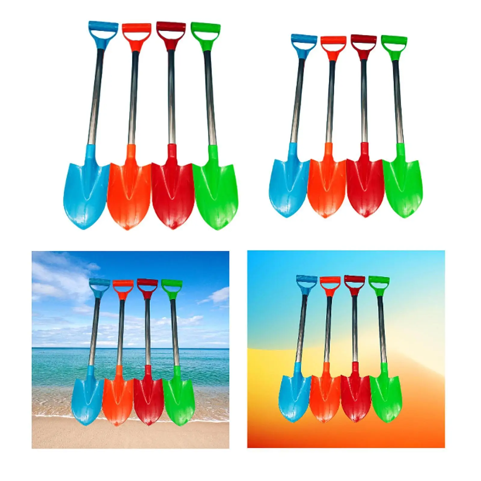 4 Pieces Beach Shovels for Kids,Beach Spades,Outdoor Toys,Sand Shovels,Toys Kids Gardening Tools for Girls,Boys,Toddlers,Kids