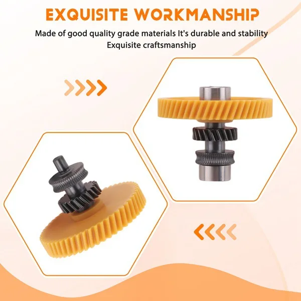3.0 DLC Metal Extruder Gear Assembly with Injection Molded Handle, Plastic + Metal Structure, Durable for 3D Printers