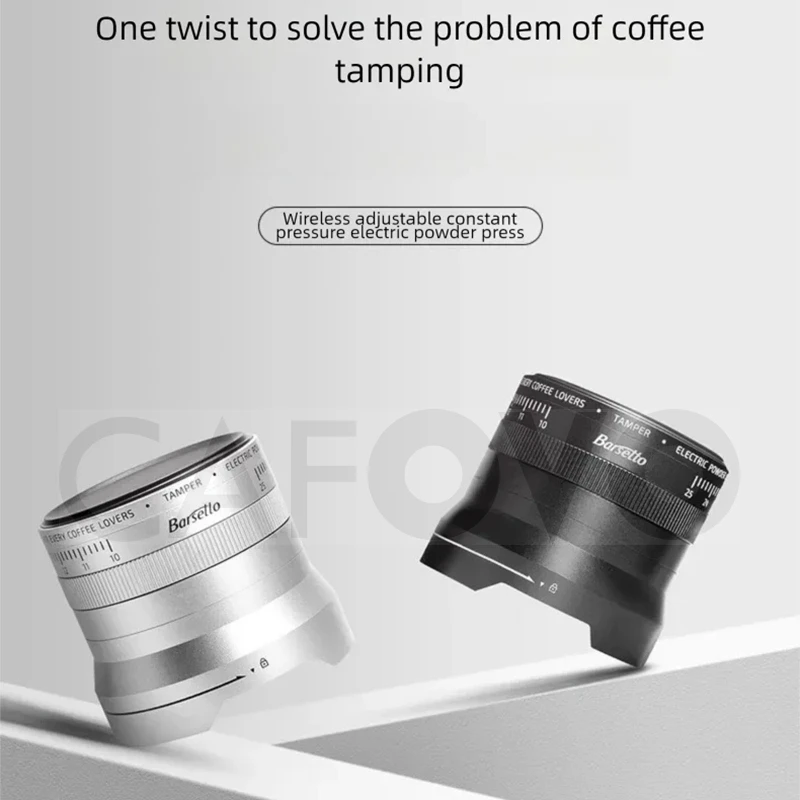 

CAFOVO ACT04 Electric Constant Pressure Espresso Coffee Tamper 10-25kg Adjustable Wireless for Commercial Baristas Coffee Shops
