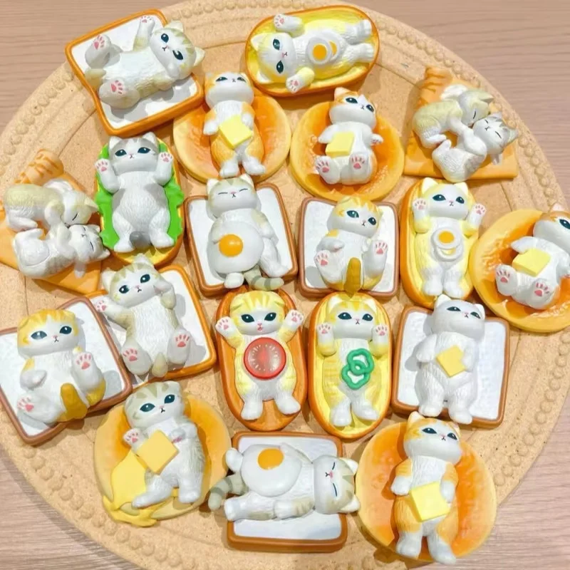

Аутентичная серия Cat Fortune Sandy Fat V3, модная слепая коробка, милая кукла Q-версия, модель украшения, орнамент, подарок-сюрприз ручной работы
