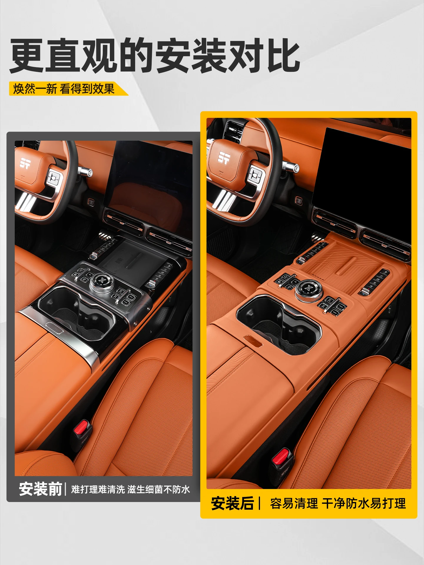 Für Chery Jetour Zongheng G700 2025 2026 Silikon-Pad Mittelkonsole Getränkehalter-Pad Rutschfester Pad Innenraum-Zubehör