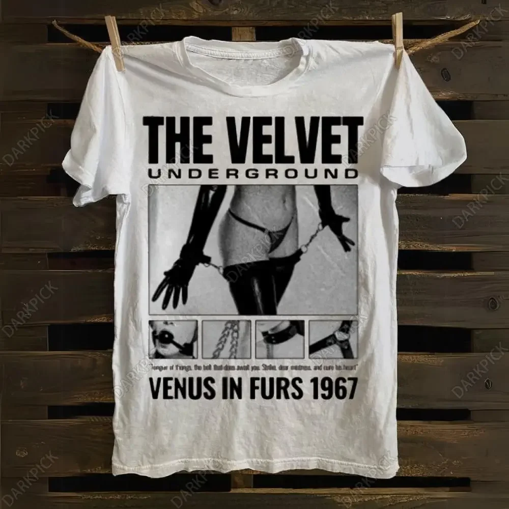 The Velvet Underground Classic Poster Print Short Sleeve Rock Punk T-shirt Casual Loose Round Neck Streetwear Unisex